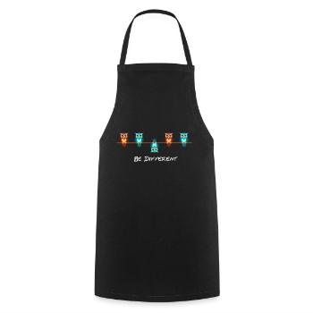 Be different - Cooking Apron - black - Front - AI Model Male 185 dark (185cm)