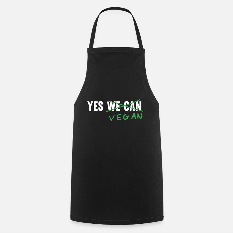 Yes vegan - Kochschürze - Schwarz