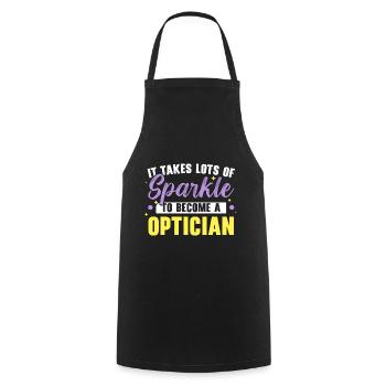It takes a lot of shine to be an optician - Cooking Apron - black - Front - AI Model Male 185 dark (185cm)