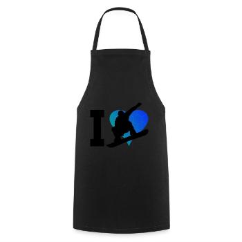 Snowboard hommes snowboarder sports d'hiver femmes - Tablier de cuisine - noir - Devant - AI Model Male 185 dark (185cm)