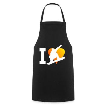 Men's Snowboarding Snowboard Women Snowboarder - Cooking Apron - black - Front - AI Model Male 185 dark (185cm)