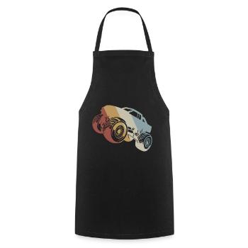 Monster Truck Retro Style Vintage - Cooking Apron - black - Front - AI Model Male 185 dark (185cm)