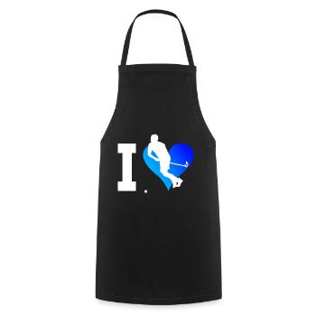 Hockey Salibandy Floorball Unihockey Innebandy - Cooking Apron - black - Front - AI Model Male 185 dark (185cm)