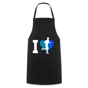 Jogging Runner Cross Country Running Femmes - Tablier de cuisine - noir - Devant - AI Model Male 185 dark (185cm)