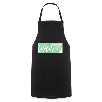 QUOI? Dégradé vert - Tablier de cuisine - noir - Devant - AI Model Male 185 dark (185cm)