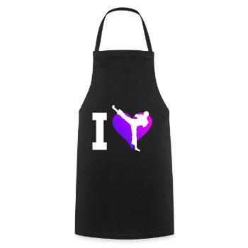Kickboxing Homme Kickboxing Kickboxeur Féminin - Tablier de cuisine - noir - Devant - AI Model Male 185 dark (185cm)