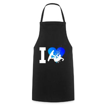 Kitesurf Men Women Kite Kite Kitesurfing - Cooking Apron - black - Front - AI Model Male 185 dark (185cm)