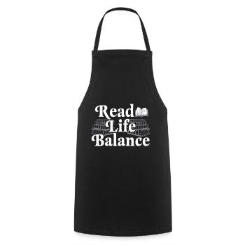 Lecteur de livres Reading Lover Propriétaires de livres - Tablier de cuisine - noir - Devant - AI Model Male 185 dark (185cm)