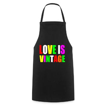 Love is vintage - Tablier de cuisine - noir - Devant - AI Model Male 185 dark (185cm)