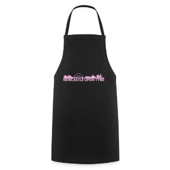 Newcastle Upon Tyne England Skyline Gift Idea - Cooking Apron - black - Front - AI Model Male 185 dark (185cm)