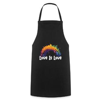 Prideful Skies LGBTQ gay pride Rainbow Love - Kochschürze - Schwarz - Vorne - AI Model Male 185 dark (185cm)