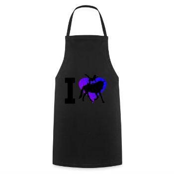 Body Control Men's Equine Gymnastics - Cooking Apron - black - Front - AI Model Male 185 dark (185cm)