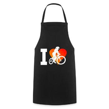 MTB Radfahrer Radfahren Radsport Damen Herren - Kochschürze - Schwarz - Vorne - AI Model Male 185 dark (185cm)