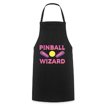 Pinball Wizard Arcade -Techniker - Kochschürze - Schwarz - Vorne - AI Model Male 185 dark (185cm)