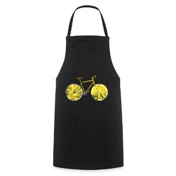 Bicycle Fruit Fruit Retro Vintage Grunge - Cooking Apron - black - Front - AI Model Male 185 dark (185cm)