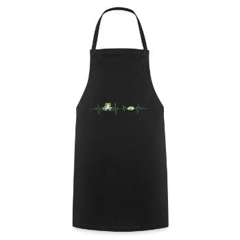 Frog heartbeat - Cooking Apron - black - Front - AI Model Male 185 dark (185cm)