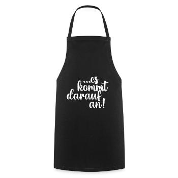 Anwältin Juristen Spruch Es kommt darauf an - Kochschürze - Schwarz - Vorne - AI Model Male 185 dark (185cm)