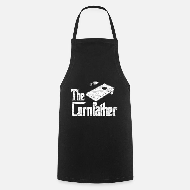 Cornhole - The Cornfather - Cornhole Geschenk - Kochschürze - Schwarz