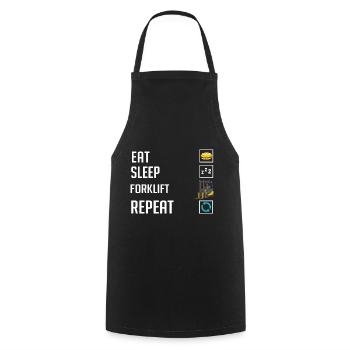 Forklift Driver Forklift Lift Truck - Cooking Apron - black - Front - AI Model Male 185 dark (185cm)