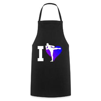 Boxe Thaïlandaise Femmes Boxe Thaïlandaise Hommes Boxeur thaïlandais - Tablier de cuisine - noir - Devant - AI Model Male 185 dark (185cm)