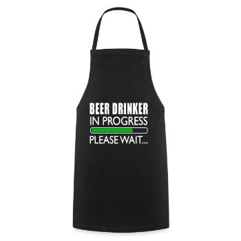 Beer lover Biertringer Funny toast - Cooking Apron - black - Front - AI Model Male 185 dark (185cm)