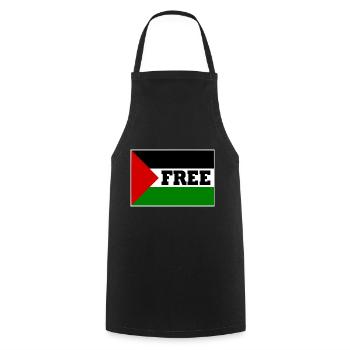Free palestine - Cooking Apron - black - Front - AI Model Male 185 dark (185cm)