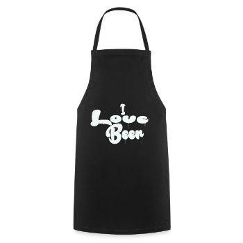 I love beer - Cooking Apron - black - Front - AI Model Male 185 dark (185cm)