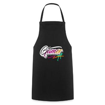 Jeux de joueurs - Tablier de cuisine - noir - Devant - AI Model Male 185 dark (185cm)