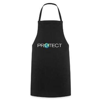 Protect the Earth Umweltschutz Geschenkidee - Kochschürze - Schwarz - Vorne - AI Model Male 185 dark (185cm)