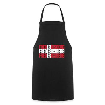 Frederiksberg Denmark Flag - Cooking Apron - black - Front - AI Model Male 185 dark (185cm)