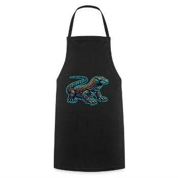 Komodo Dragon - Cooking Apron - black - Front - AI Model Male 185 dark (185cm)