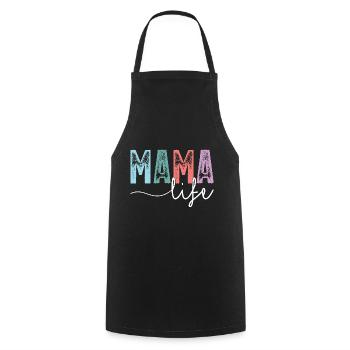 Vie de maman - Tablier de cuisine - noir - Devant - AI Model Male 185 dark (185cm)