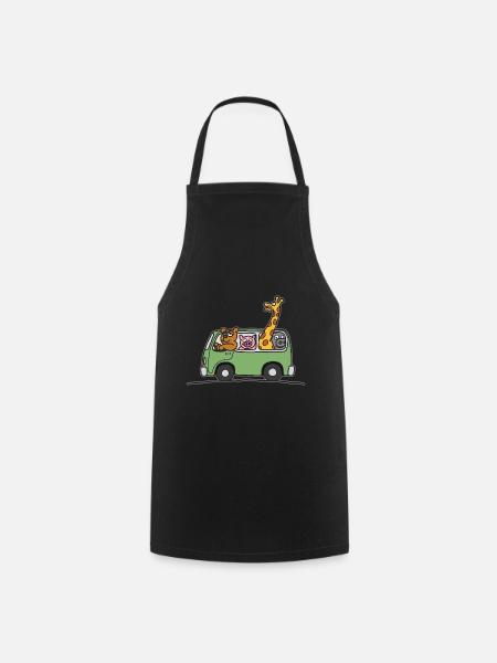 Tier Zoo Bus Kinder T Shirt - Kochschürze - Schwarz