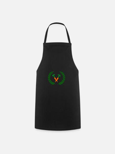 Karotten vegan - Kochschürze - Schwarz