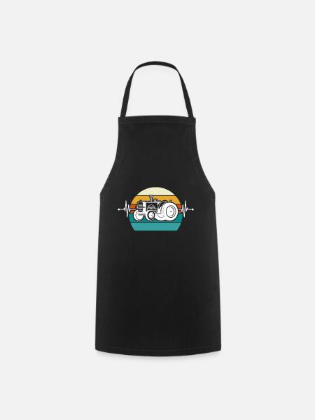 Battements de coeur Tracteur - Tablier de cuisine - noir