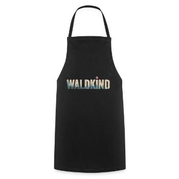 Waldkind natur Naturmensch camping Geschenk - Kochschürze - Schwarz - Vorne - AI Model Male 185 dark (185cm)