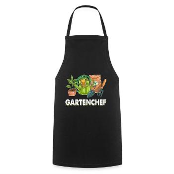 Gartenchef Gartenarbeit Gärtner Hobbygärtner Hobby - Kochschürze - Schwarz - Vorne - AI Model Male 185 dark (185cm)