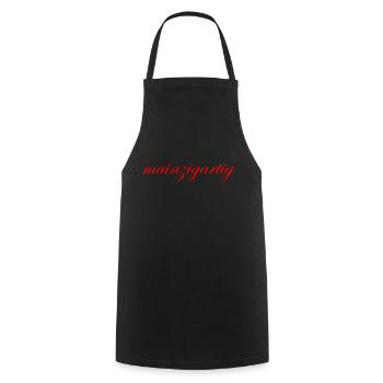 Spruch mainzigartig - Kochschürze - Schwarz - Vorne - AI Model Male 185 dark (185cm)