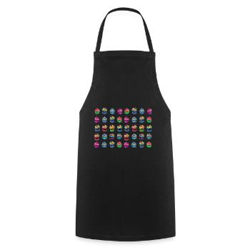 Lots of colorful muffins tartlets - Cooking Apron - black - Front - AI Model Male 185 dark (185cm)