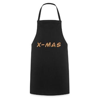 Noël et les cookies - Tablier de cuisine - noir - Devant - AI Model Male 185 dark (185cm)
