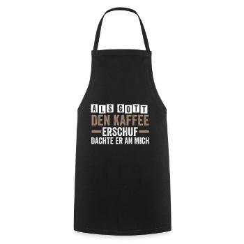 Als Gott Den Kaffee Erschuf Dachte Er An Mich - Kochschürze - Schwarz - Vorne - AI Model Male 185 dark (185cm)