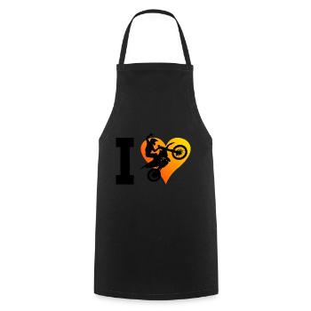 Dirt Biker Men's Dirt Bike Dirt Bike Supermoto - Cooking Apron - black - Front - AI Model Male 185 dark (185cm)