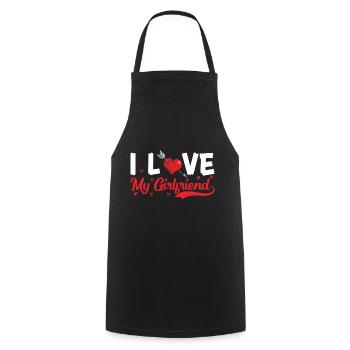 Ich liebe meine Freundin Valentinstag Geschenk Liebe Liebe - Kochschürze - Schwarz - Vorne - AI Model Male 185 dark (185cm)