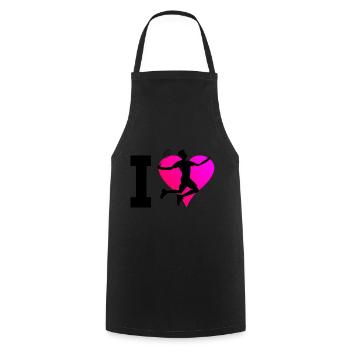 Men's Squash Women's Badminton Player - Cooking Apron - black - Front - AI Model Male 185 dark (185cm)