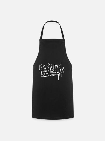 Graffiti à Hambourg - Tablier de cuisine - noir