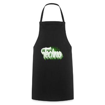 Techno - Tablier de cuisine - noir - Devant - AI Model Male 185 dark (185cm)