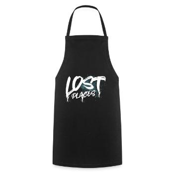 Lost Places - Cooking Apron - black - Front - AI Model Male 185 dark (185cm)