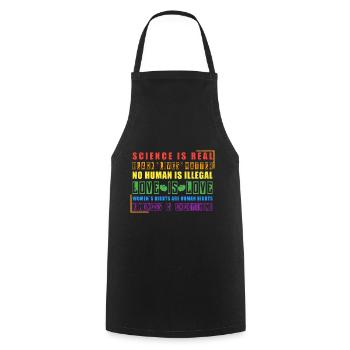 La science est un vrai noir vit la matière CSD Rainbow - Tablier de cuisine - noir - Devant - AI Model Male 185 dark (185cm)