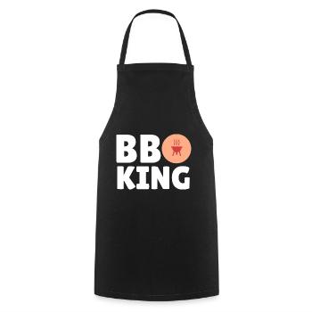 BBQ King - Grilling - Cooking Apron - black - Front - AI Model Male 185 dark (185cm)