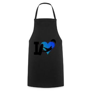 Kiten Kitesurfing Men's Kite Kitesurfer - Cooking Apron - black - Front - AI Model Male 185 dark (185cm)